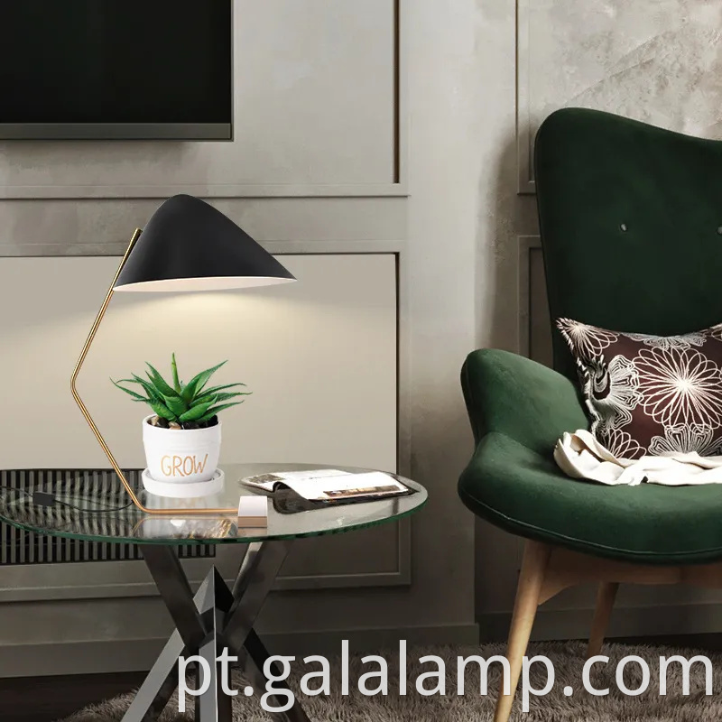 Lâmpada de mesa led nórdica elegante para decoração moderna do quarto